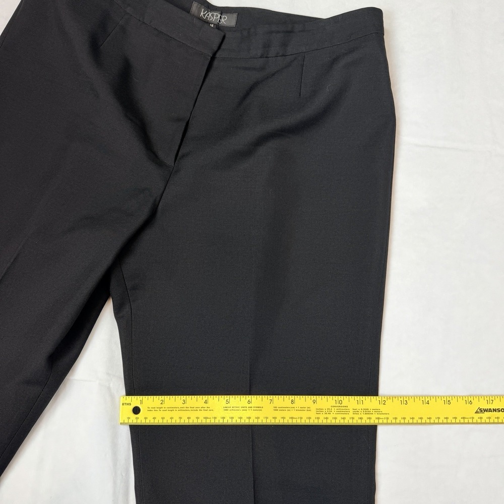 Kasper Dress Pants Womens Size 14 Black Lined High Rise Career Office Business - Picture 5 of 10